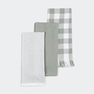 Checked Tea Towels, 3 Pack - Anko