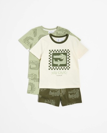 Australian Cotton Print Younger Boys Pyjama Set - 2 Pack