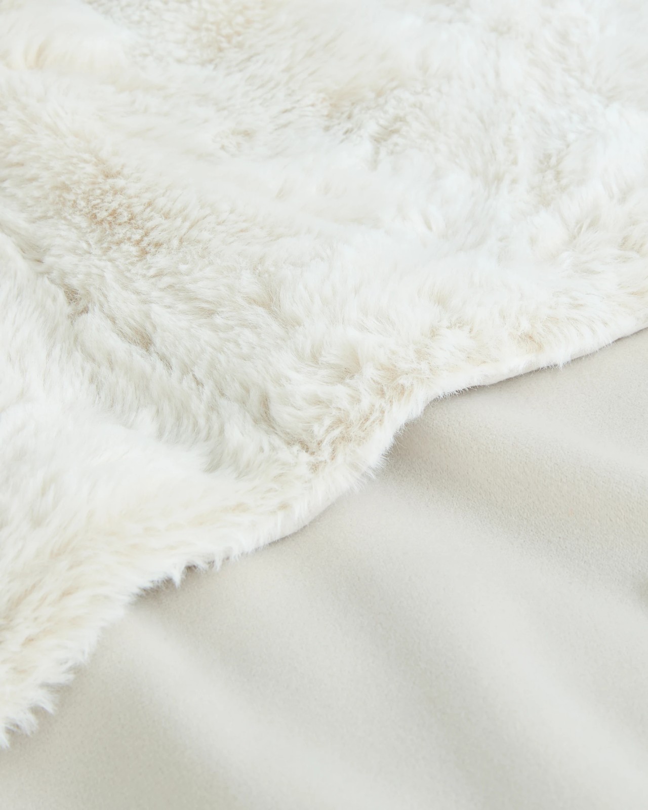 Bree Faux Mink Blanket - QB/KB  - Natural 2 of 2