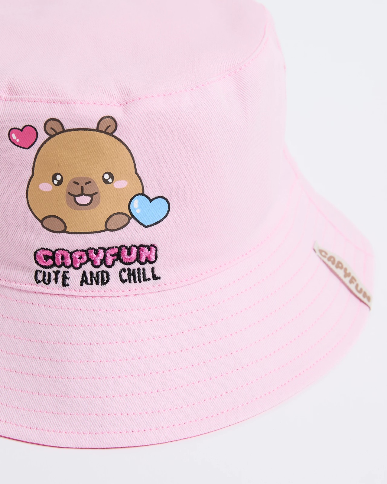 CapyFun Capybara Embroidered Bucket Hat 2 of 3