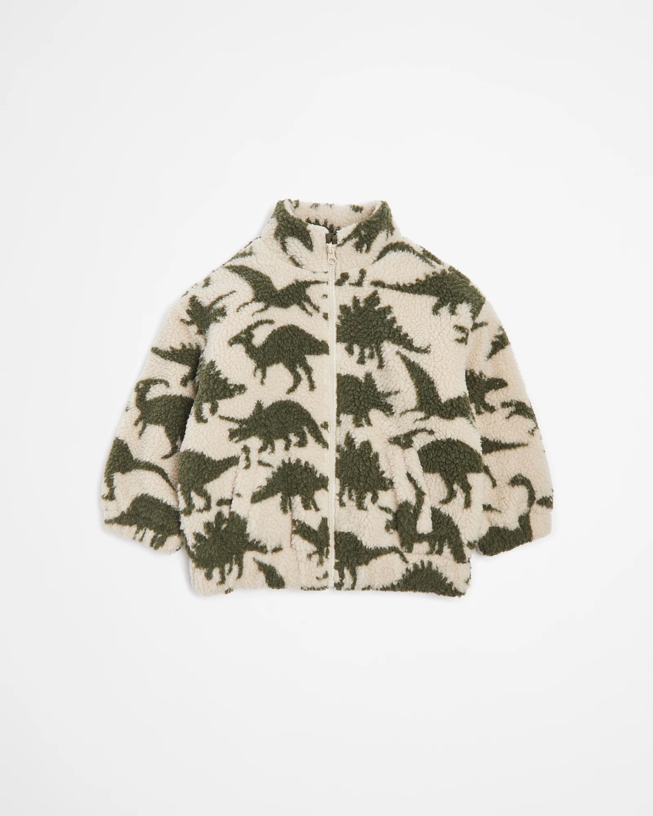 Zip Thru Teddy Fleece Dinosaur Jacket Target Australia