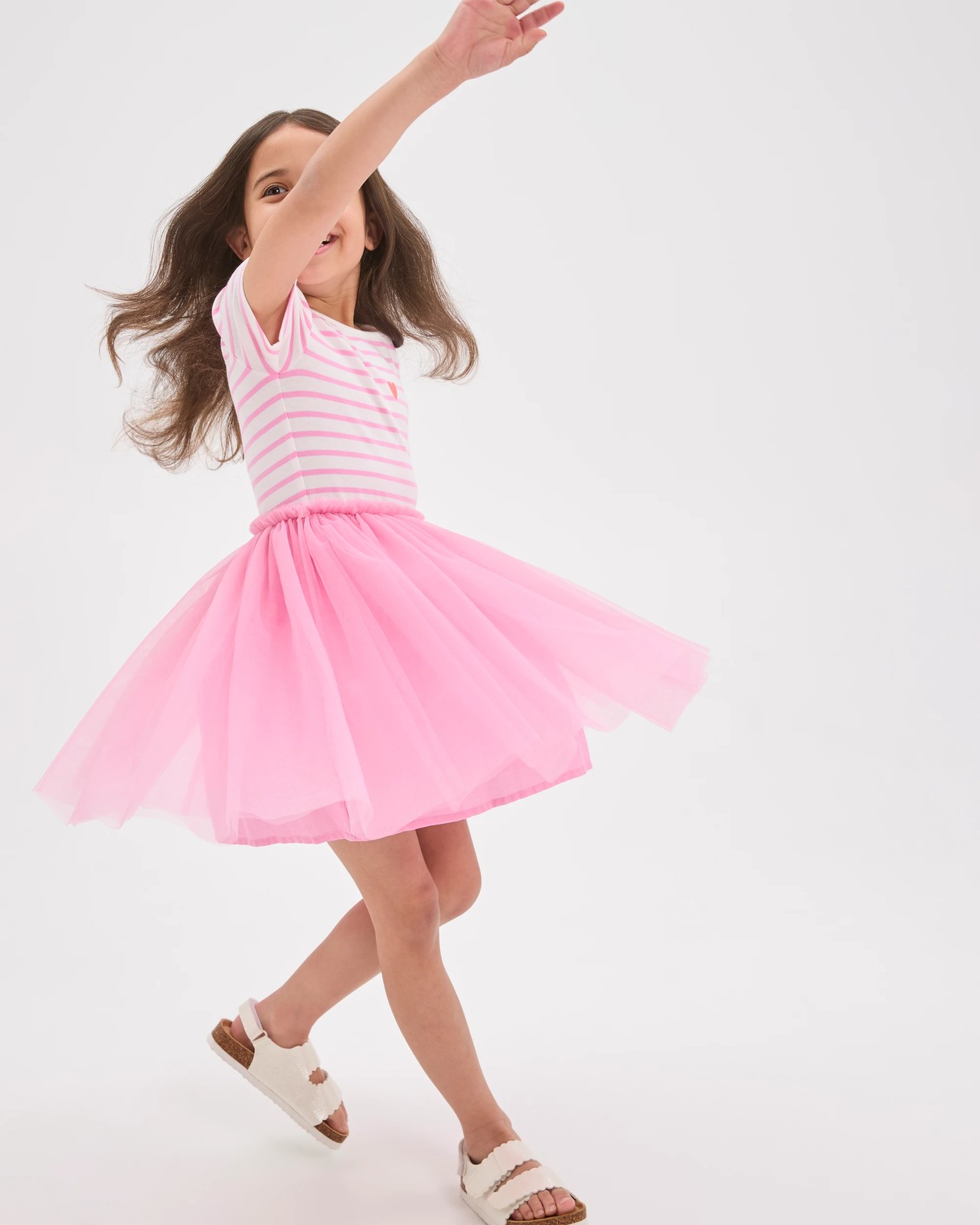 Occasion Knit Tulle Dress - Pink / Multi 4 of 5