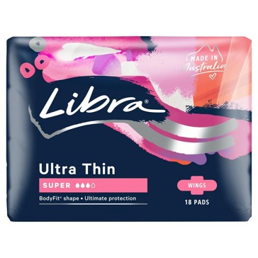 Libra 18 Pack Ultra Thin Super Pads