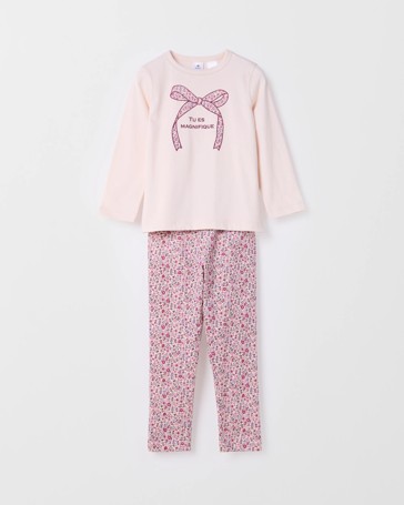 Australian Cotton Blend Younger Girls Knit Pyjama Set