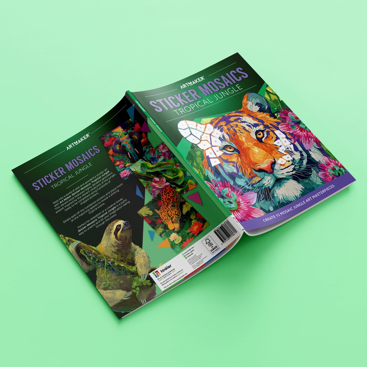 Art Maker Sticker Mosaics Tropical Jungle - Book 5 of 5