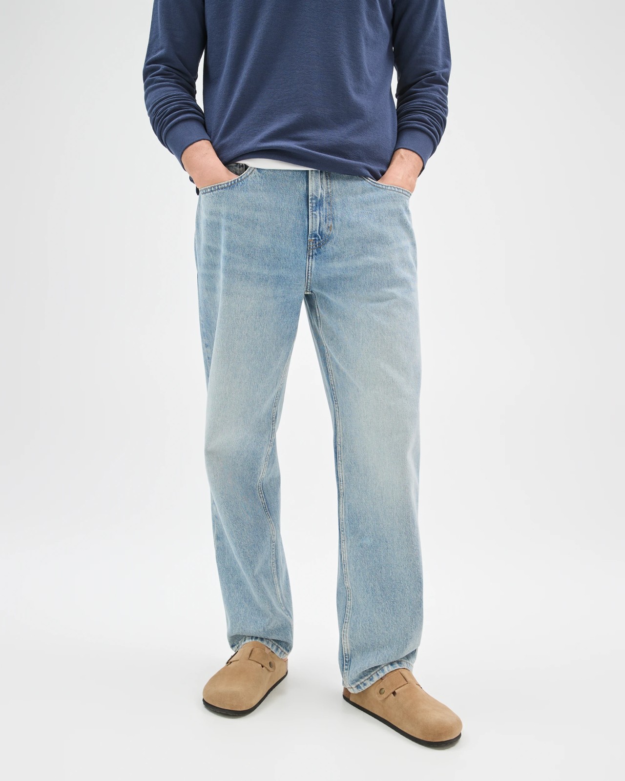 Relaxed Straight Fit Denim Jeans - Vintage Light Wash 2 of 6