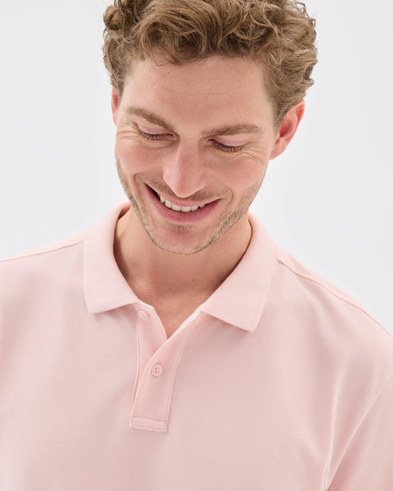 Australian Cotton Short Sleeve Polo Top - Lotus Pink 5 of 5