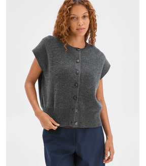 Australian Lambswool Button Through Vest