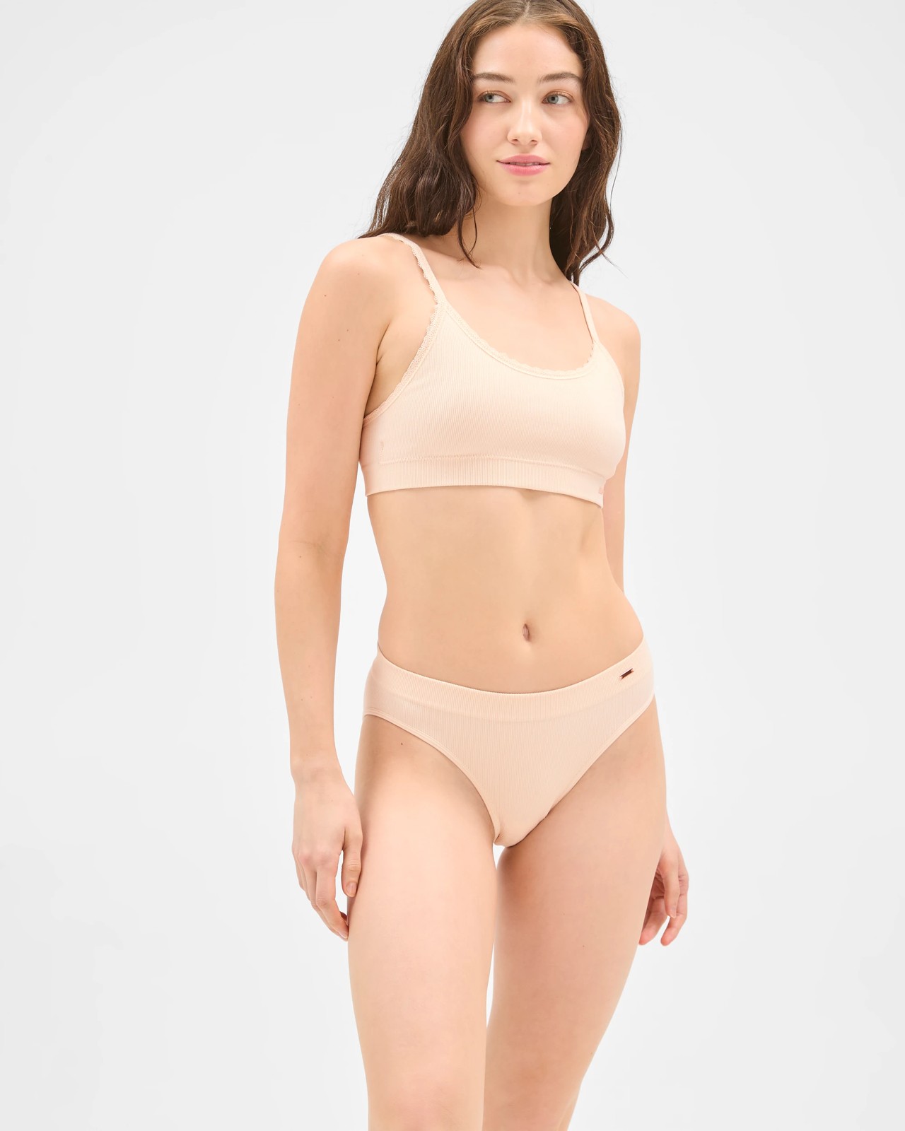 Lily Loves 2 Pack Rib Seamfree High Waist Bikini Briefs - Shell 3 of 6