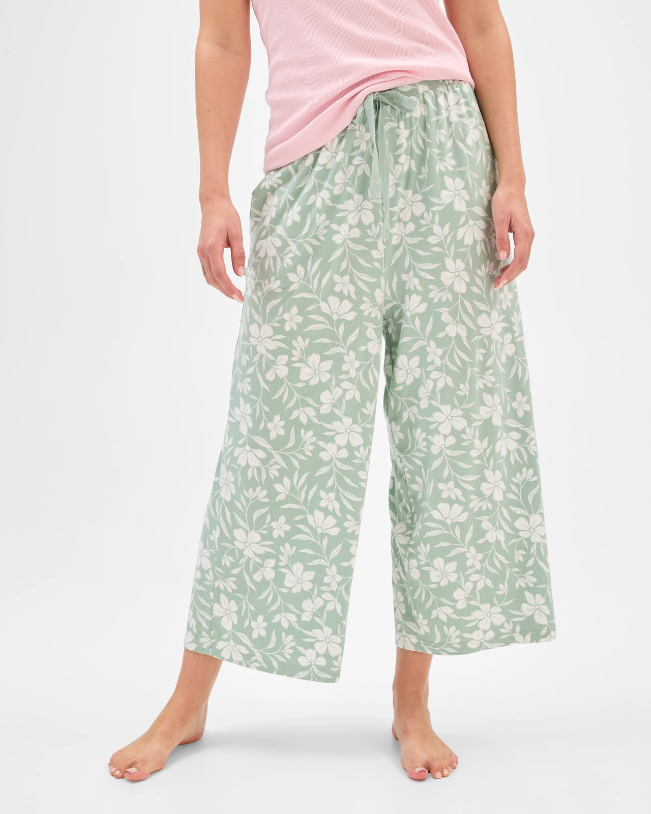 Soft Comfort Bamboo Culotte Sleep Pants 2 of 6