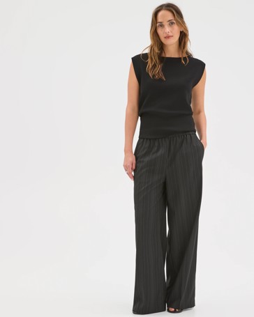Preview Elastic Waist Tailored Pants