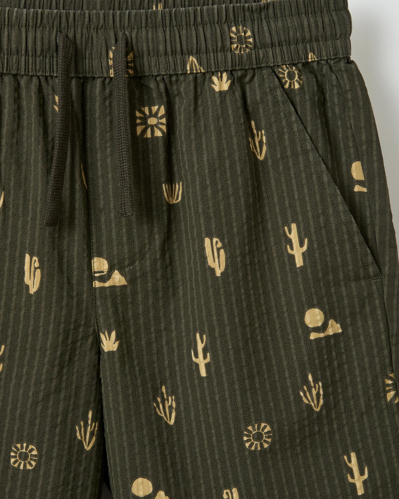 Australian Cotton Seersucker Shorts - Green 6 of 6