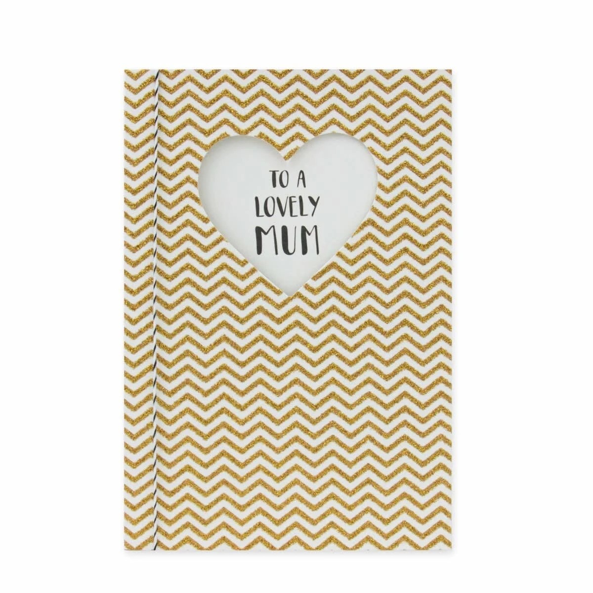 Connections from Hallmark Birthday Card for Mum - Gold Glitter Chevron 3 of 3