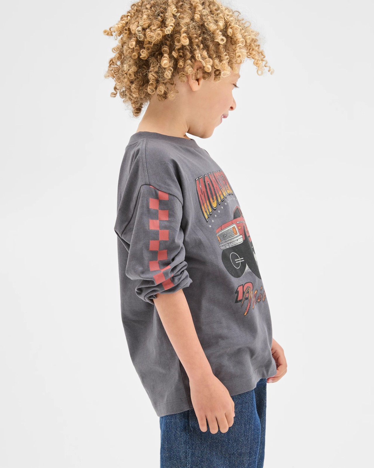 Australian Cotton Long Sleeve T-Shirt - Charcoal 4 of 5