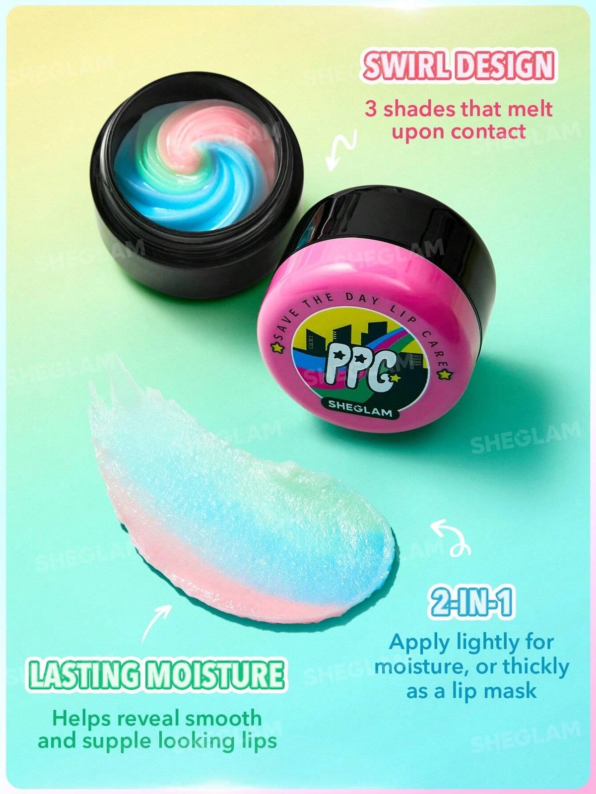 The Powerpuff Girls x SHEGLAM Save The Day Lip Care 2 of 5