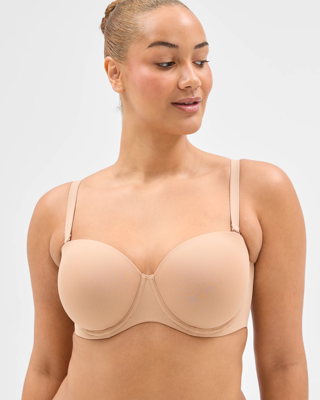 Full Figure Strapless Bra - Latte 3 of 4