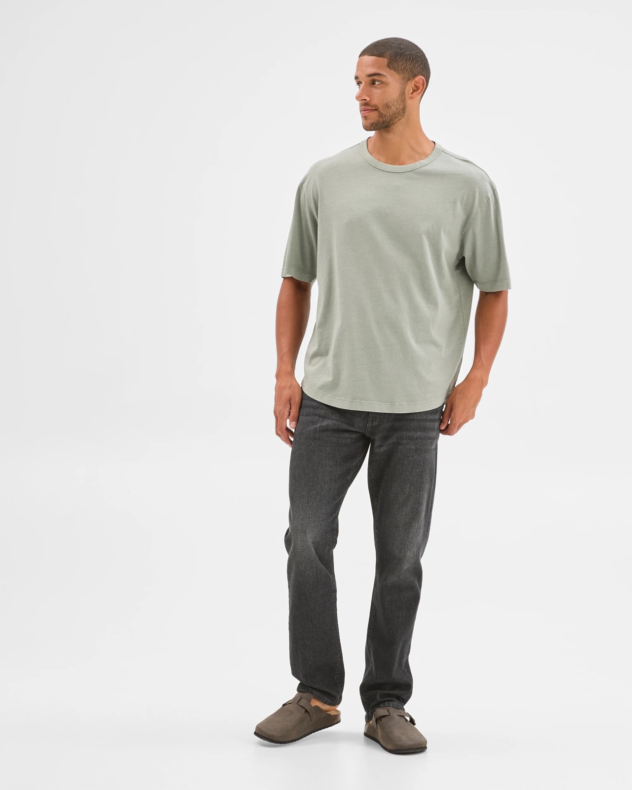 Australian Cotton T-Shirt  - Putty 3 of 6