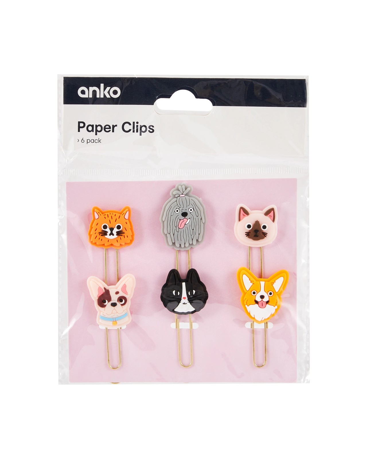 Anko 6 Pack Paper Clips - Pet Animal 3 of 3