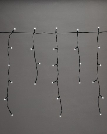 Anko Solar Powered 500 LED Multifunction White Icicle String Lights
