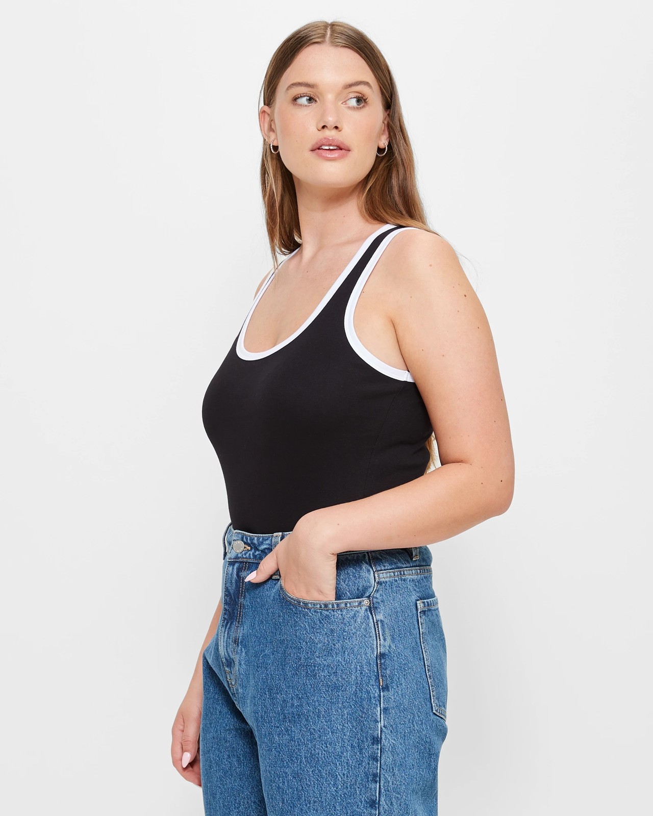 Cotton Scoop Neck Tank Top : Target