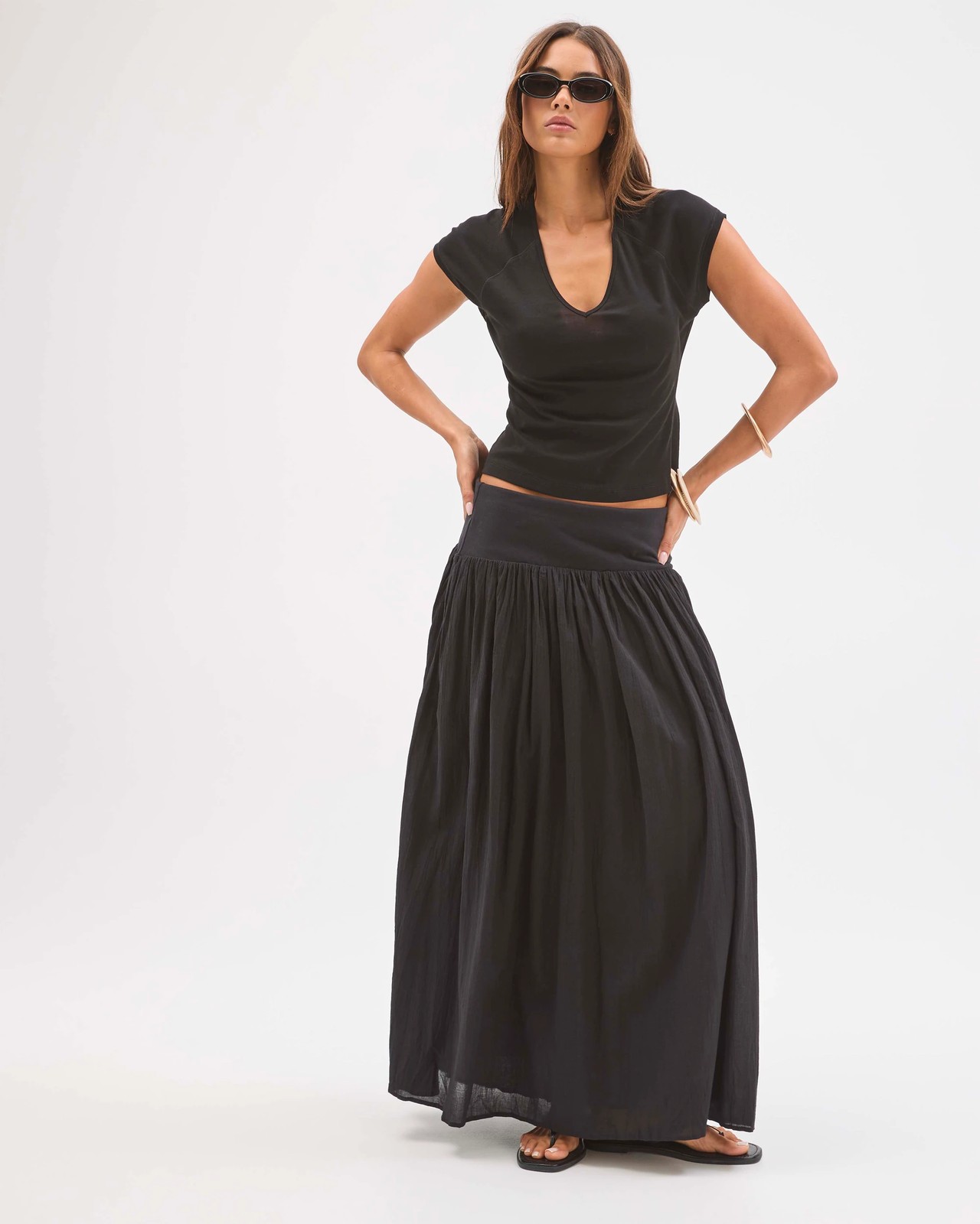 Lily Loves Australian Cotton 2-In-1 Midi Dress - Black 2 of 6