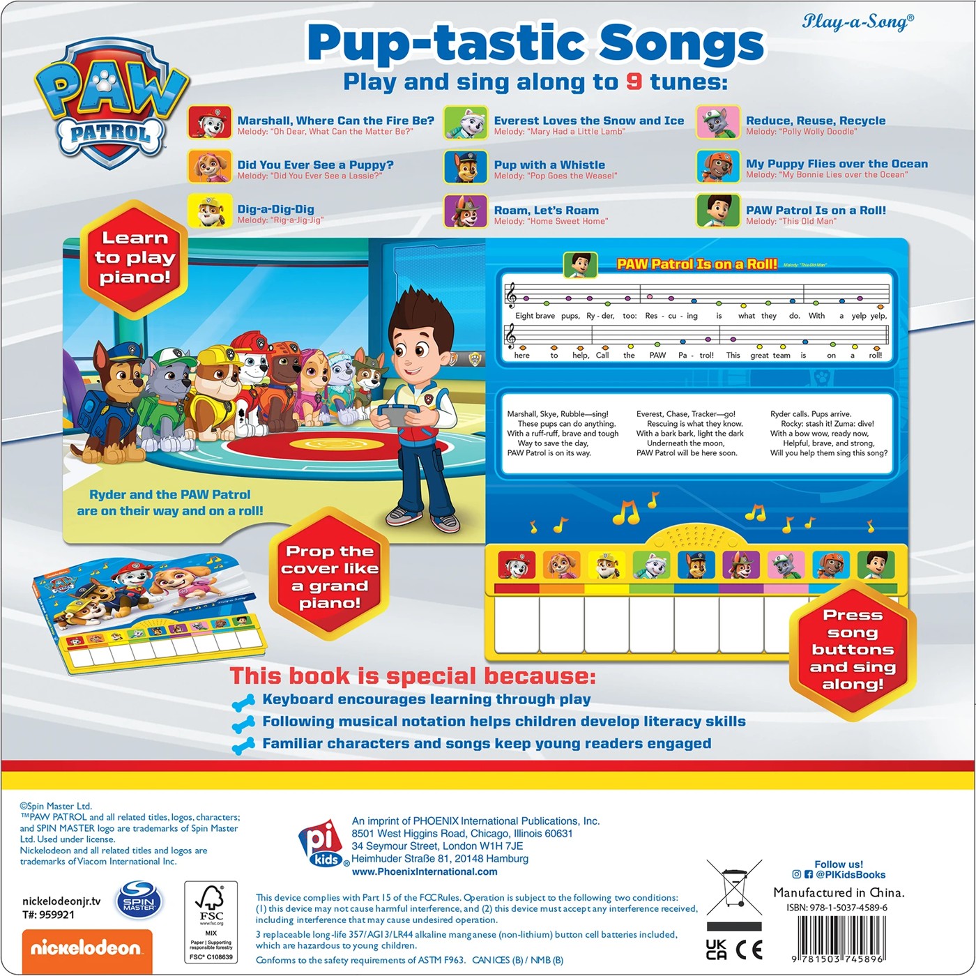 Nickelodeon PAW Patrol: Pup-Tastic Songs Sound Book 2 of 5