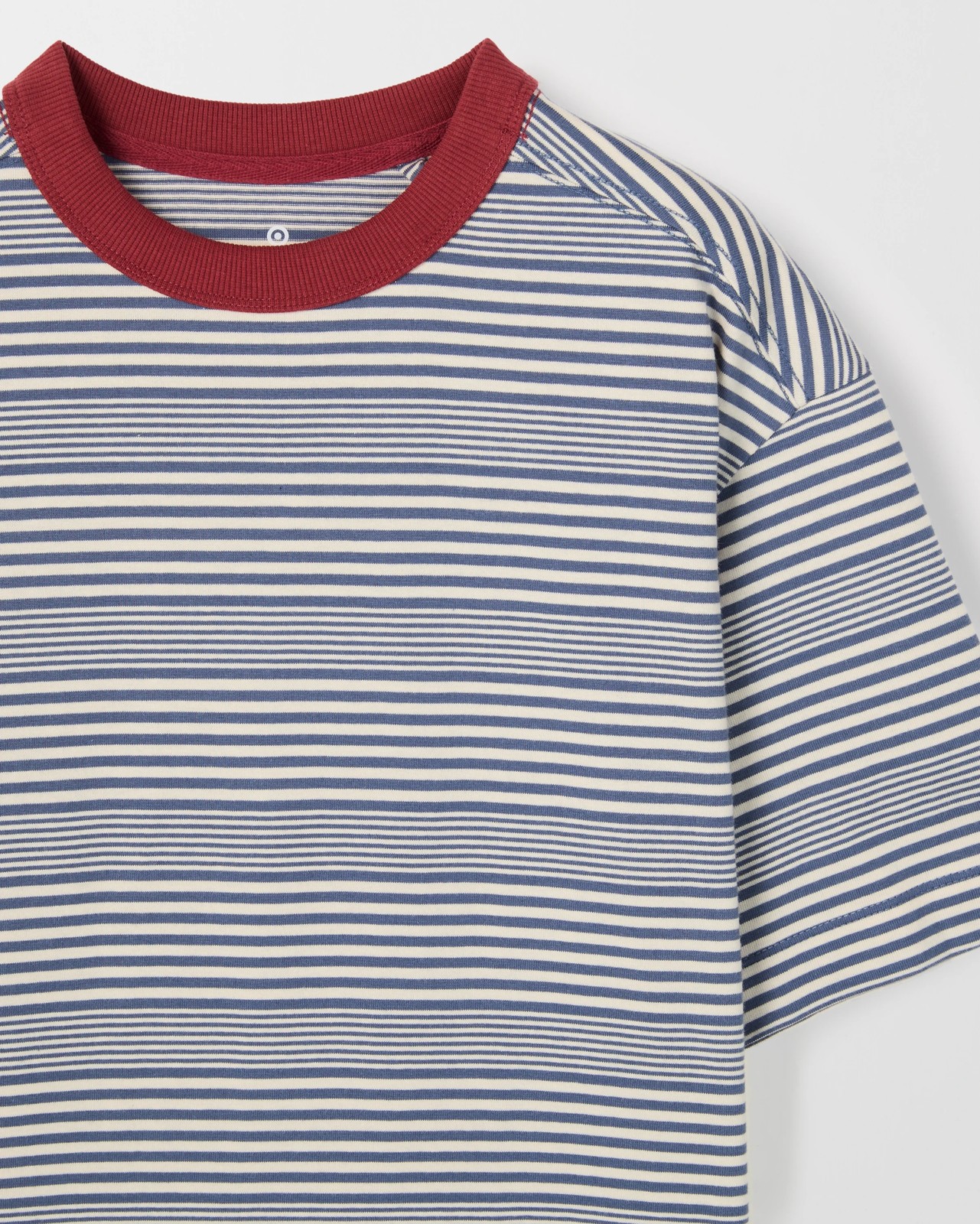 Australian Cotton Oversized Striped T-Shirt - Navy 6 of 6