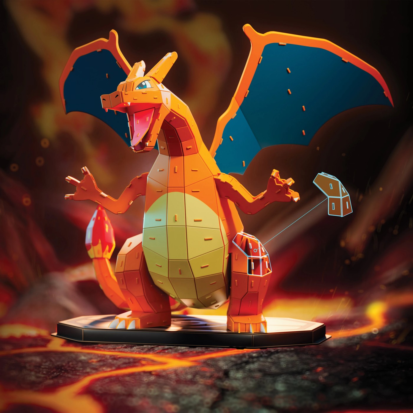 Pokemon Chrizard 3D Puzzle Model Kit Puzzle from 4D Build 2 of 5