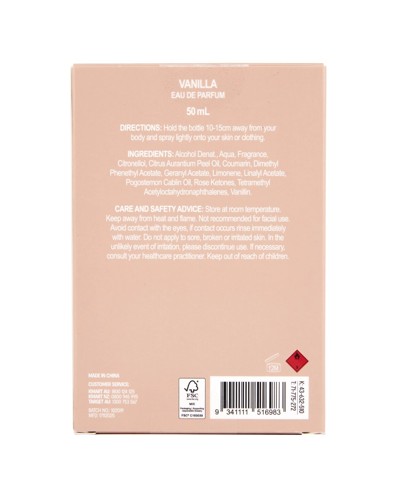 OXX Fragrance Vanilla Eau De Parfum 50ml 6 of 6