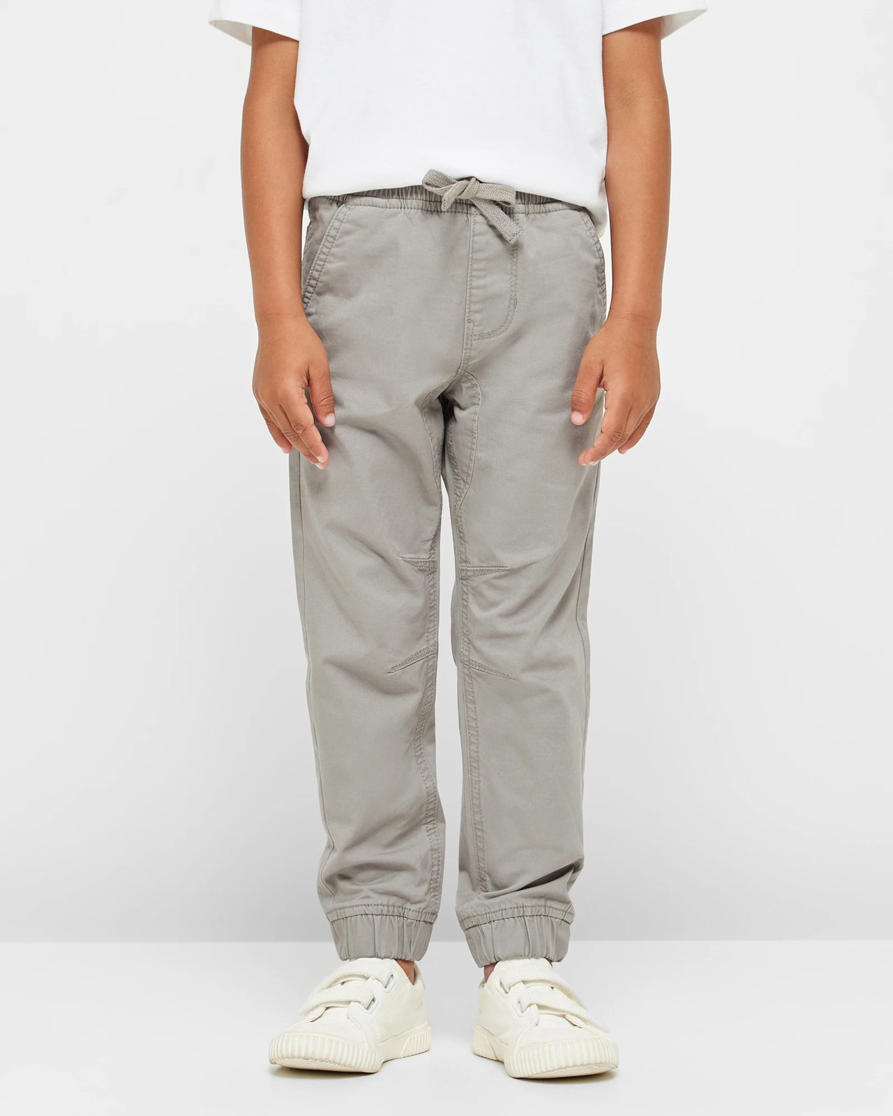 Pull On Cuffed Pants - Grey