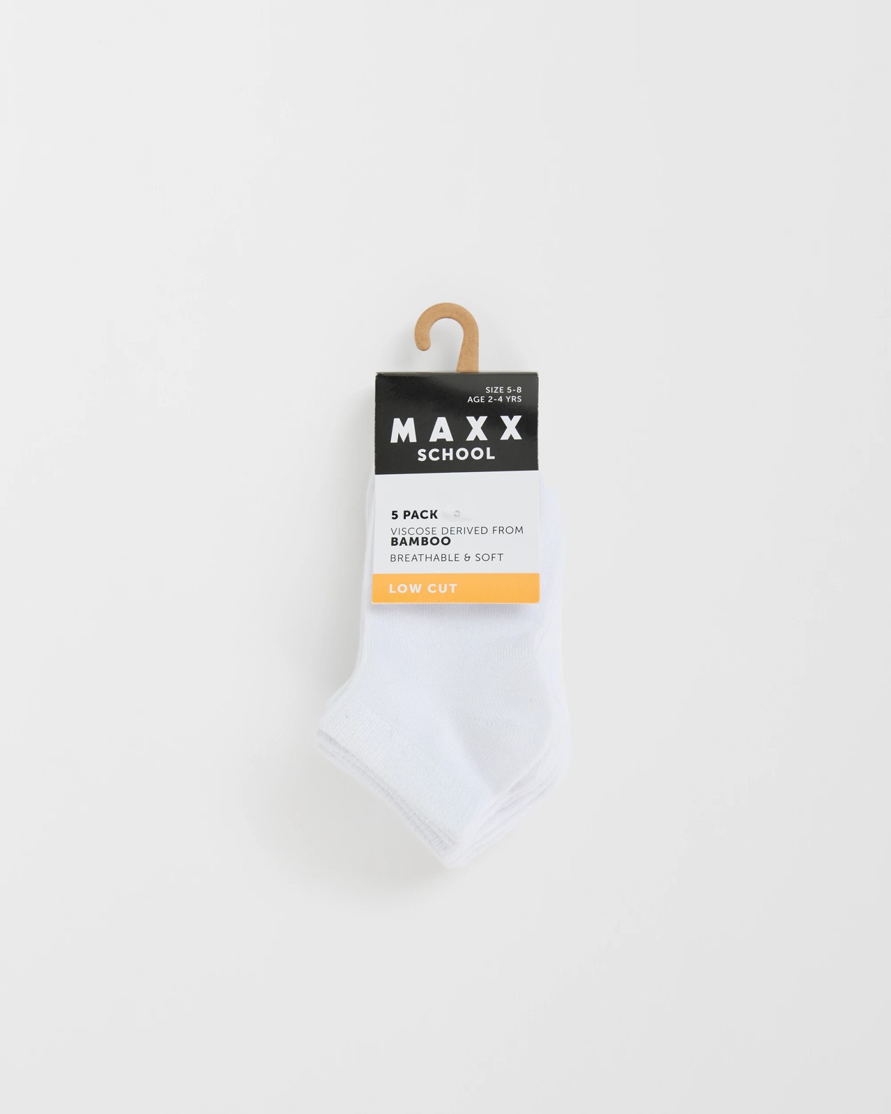 Maxx Bamboo 5 Pack Low Cut School Socks 3 of 3