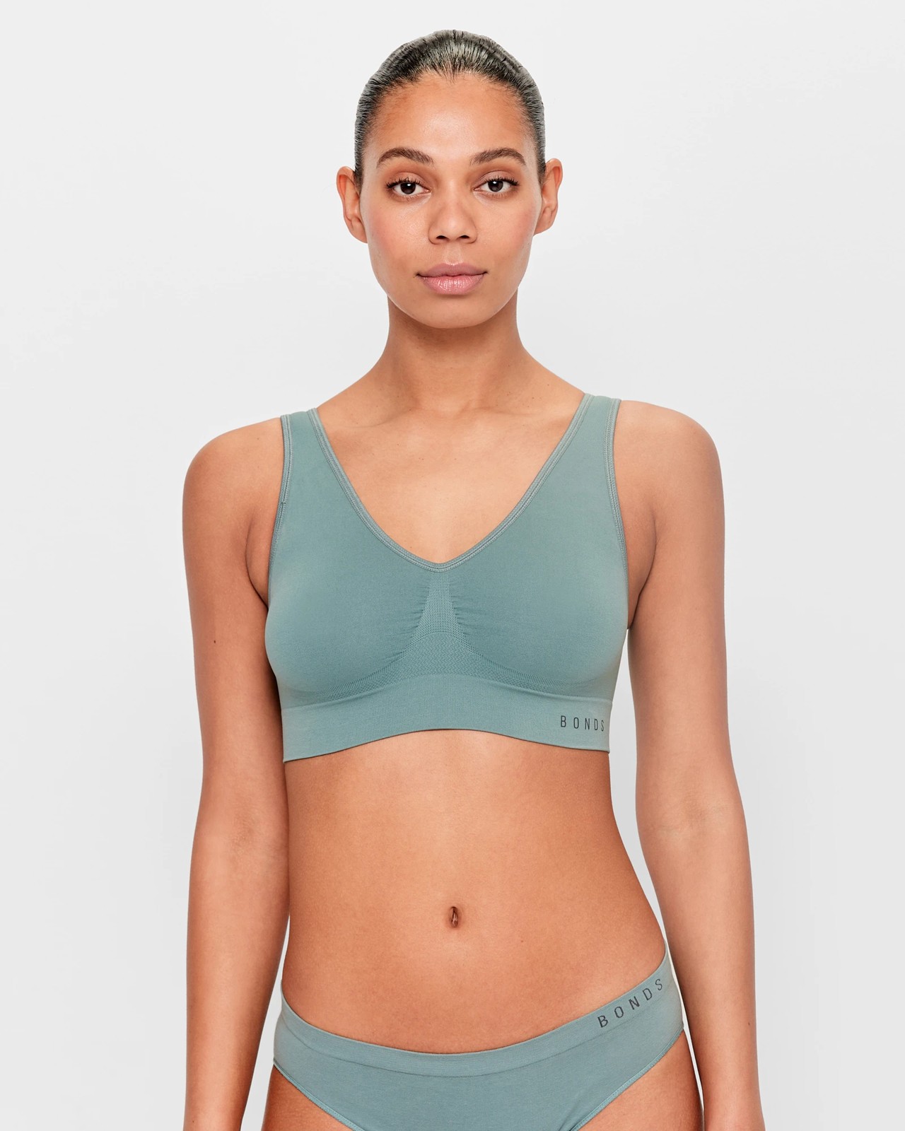 Bonds Seamless Comfy Crop Top - Green