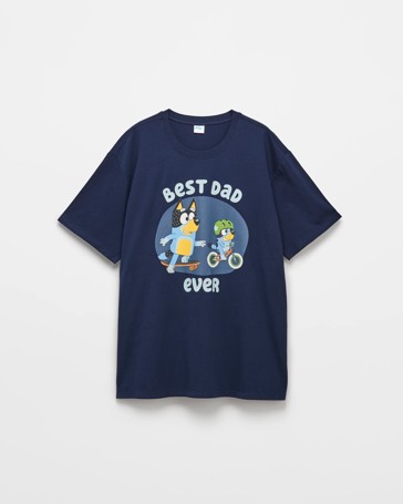 Plus Size Australian Cotton Bluey Best Dad Ever T-Shirt