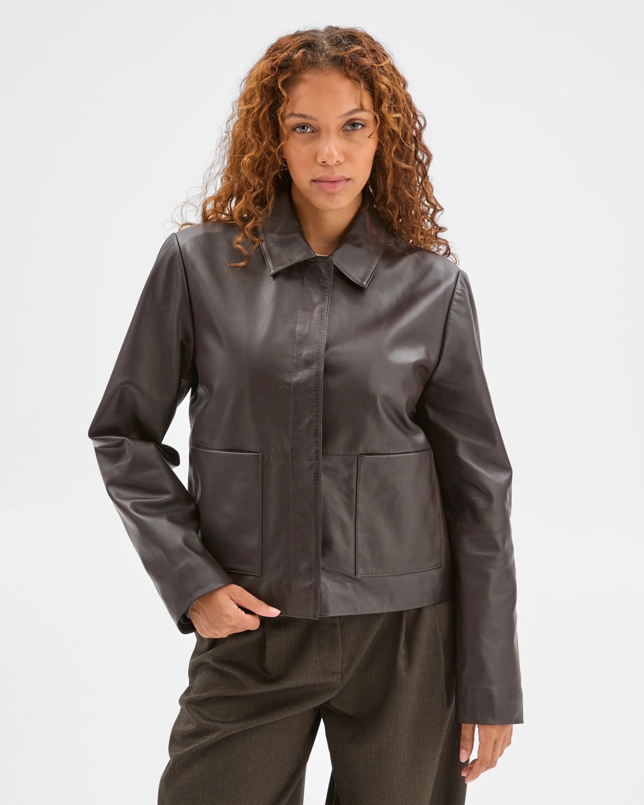 Premium Leather Button Through Jacket 3 of 5