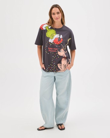 Licensed The Grinch Australian Cotton Oversized Christmas T-Shirt