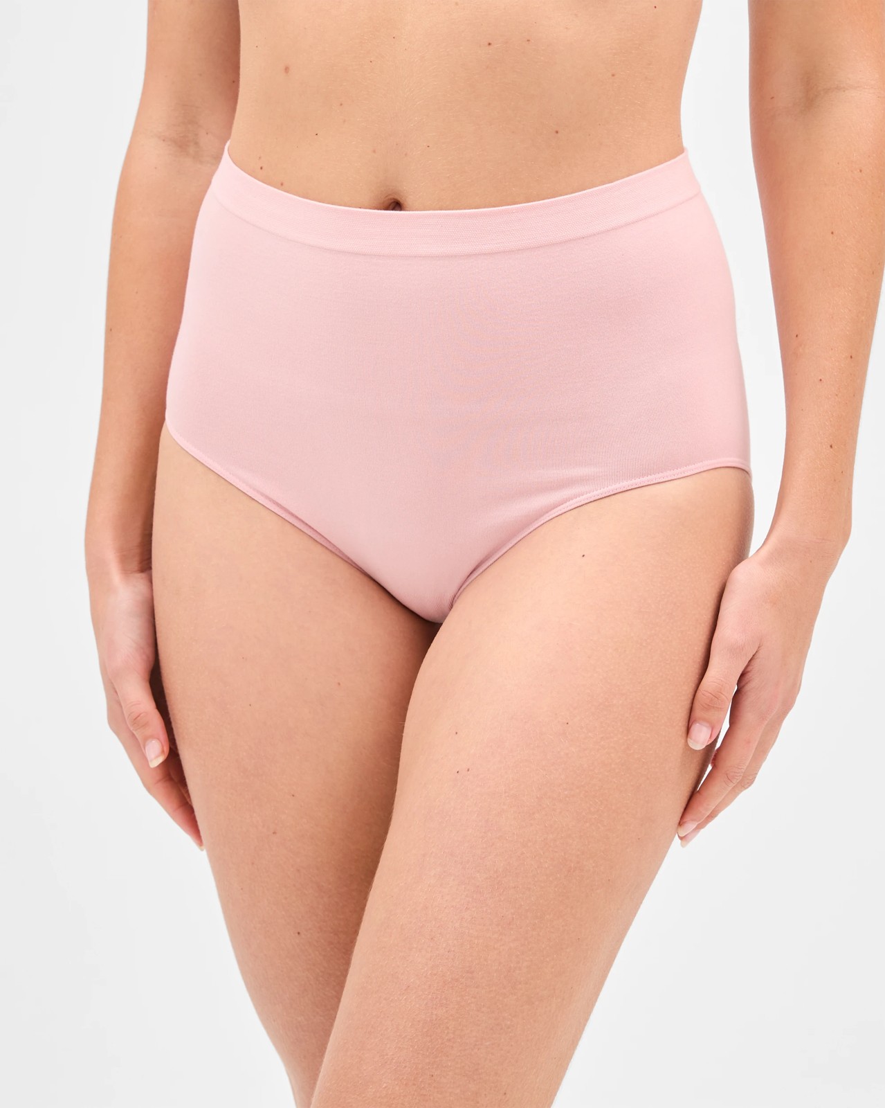 Australian Cotton Blend 2 Pack Seamfree Full Briefs - Soft Rose 3 of 4