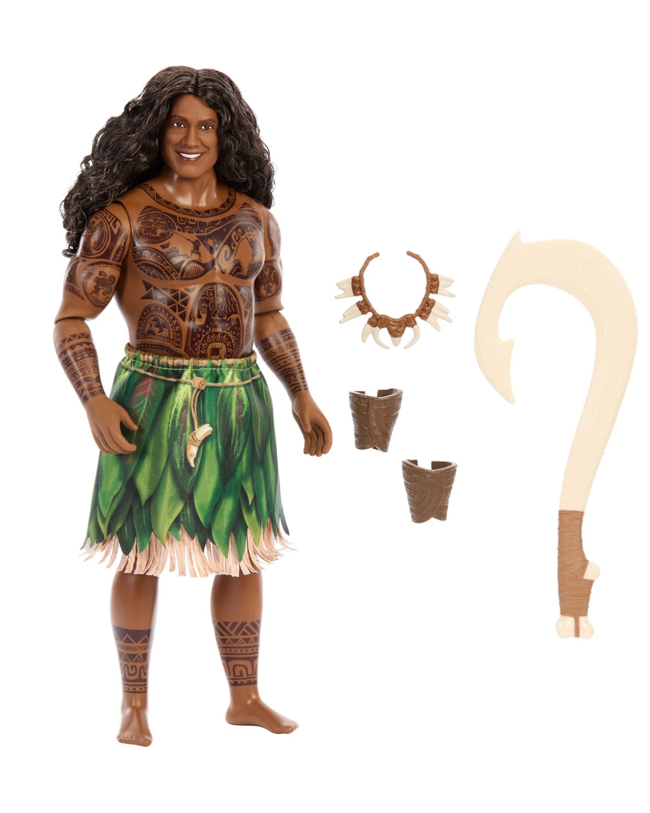 Mattel Disney Moana Maui Doll with Removable Fashion & 4 Accessories - Inspired by Live Action Movie 3 of 6