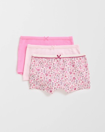 Maxx Australian Cotton 3 Pack Younger Girls Hang Shorties