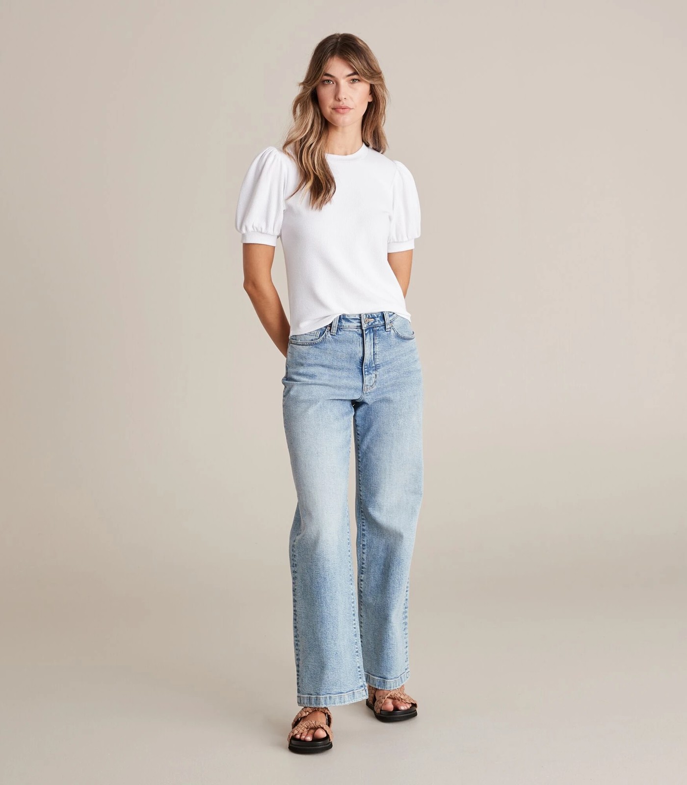 Puff Sleeve Rib T-Shirt 2 of 6