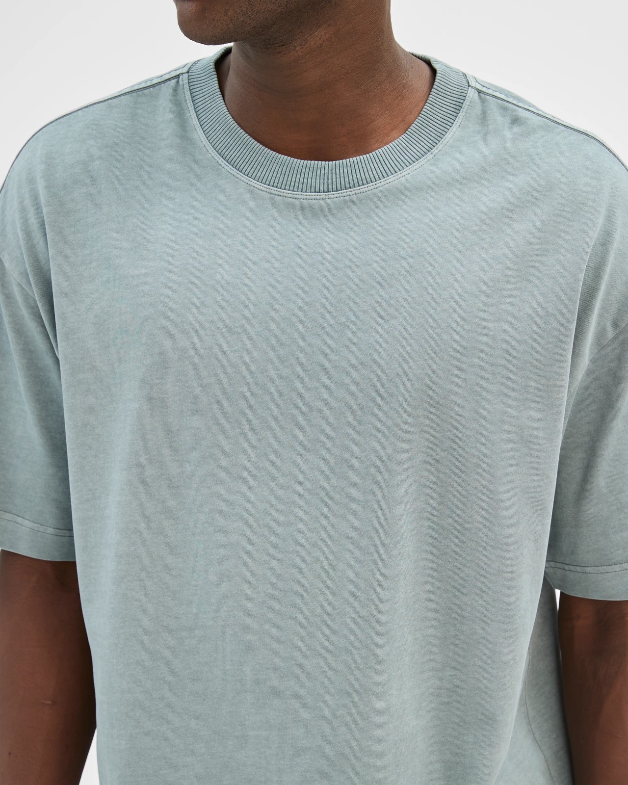 Commons Australian Cotton Boxy Heavyweight Core T-Shirt - Washed Trooper 5 of 6