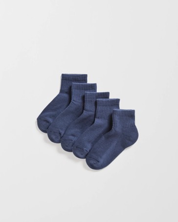 Maxx Australian Cotton Blend Sport Quarter Crew Socks 5 Pack