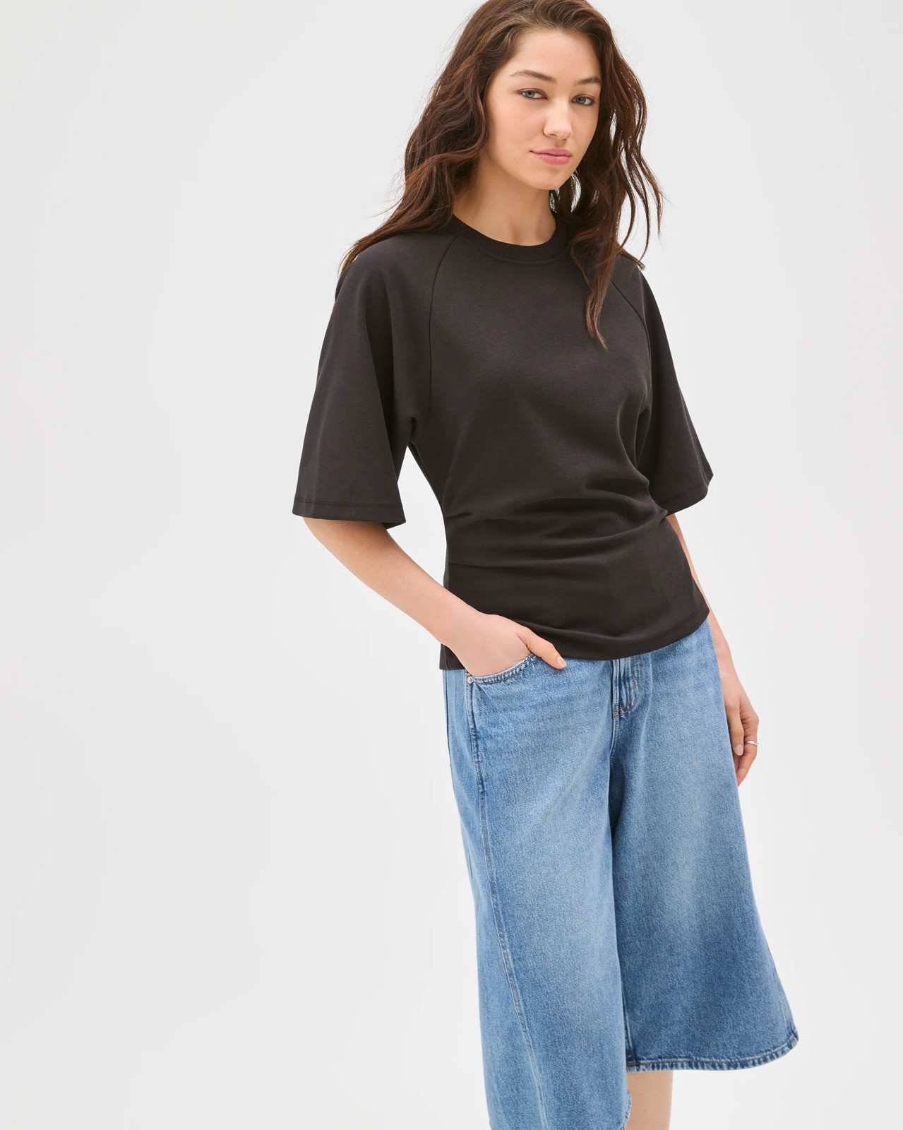 Lily Loves Cinched Waist T-Shirt - Black 3 of 5