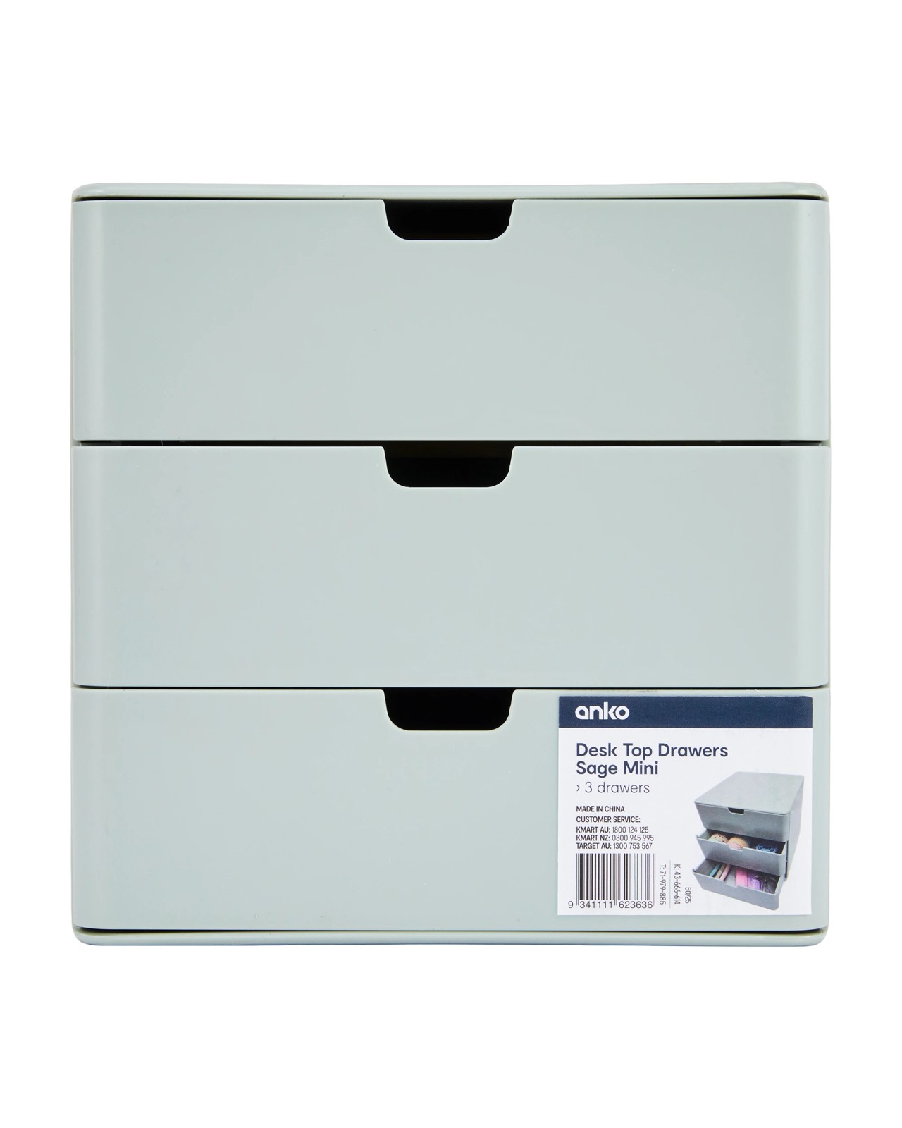 Anko Mini Desk Top Drawers - Sage 4 of 4
