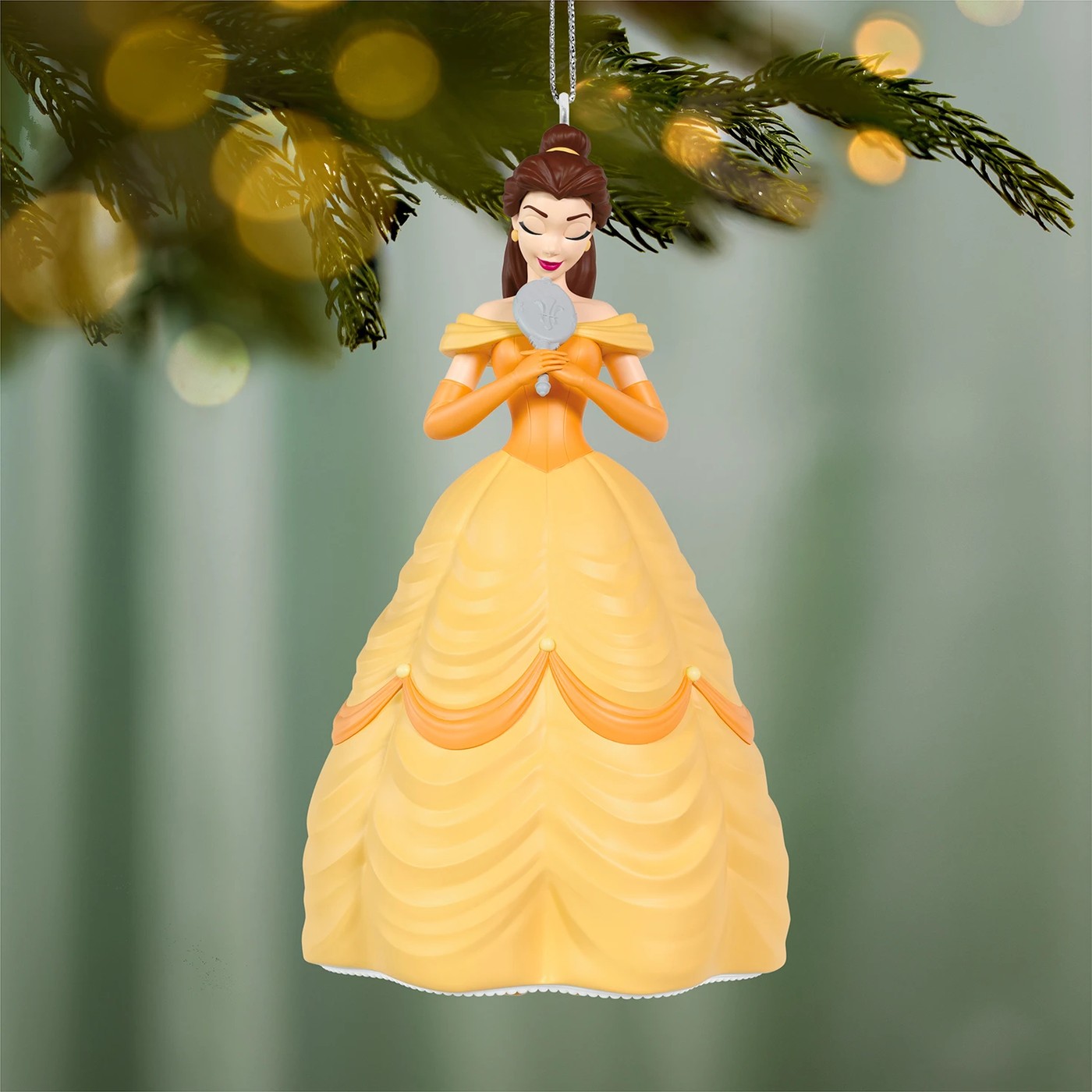 Hallmark Keepsake Belle with the Enchanted Mirror Disney Beauty and the Beast 35th Anniversary Christmas Tree Ornament 2 of 6