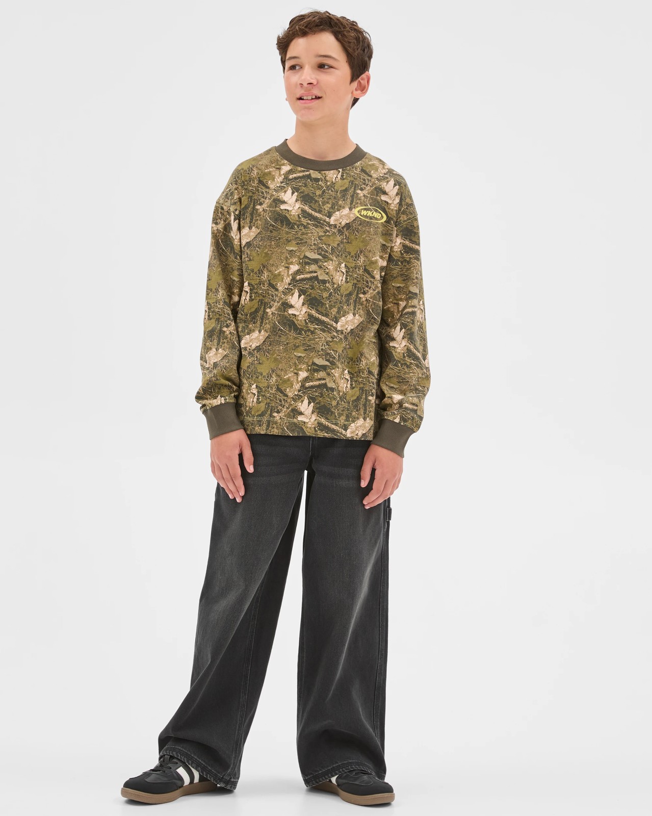 Australian Cotton Long Sleeve Heavyweight T-Shirt - Camo 2 of 5