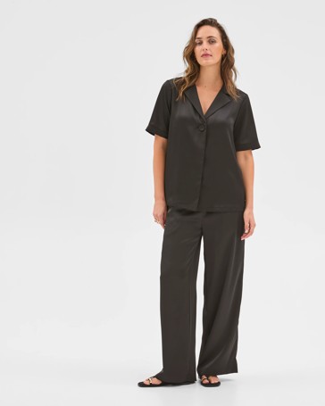 Preview Short Sleeve Satin Shirt