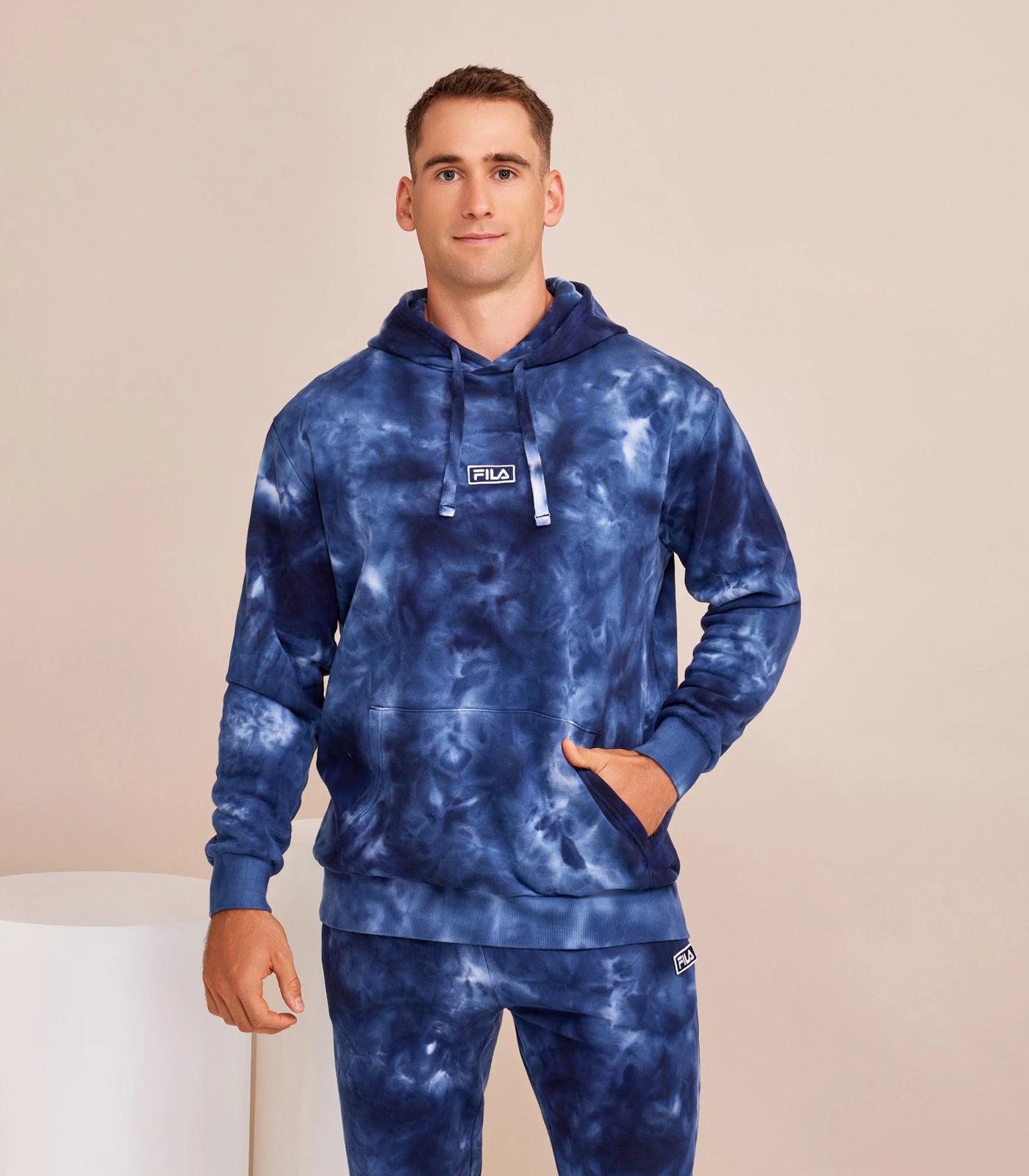 Blue Storm Tie-Dye Hoodie