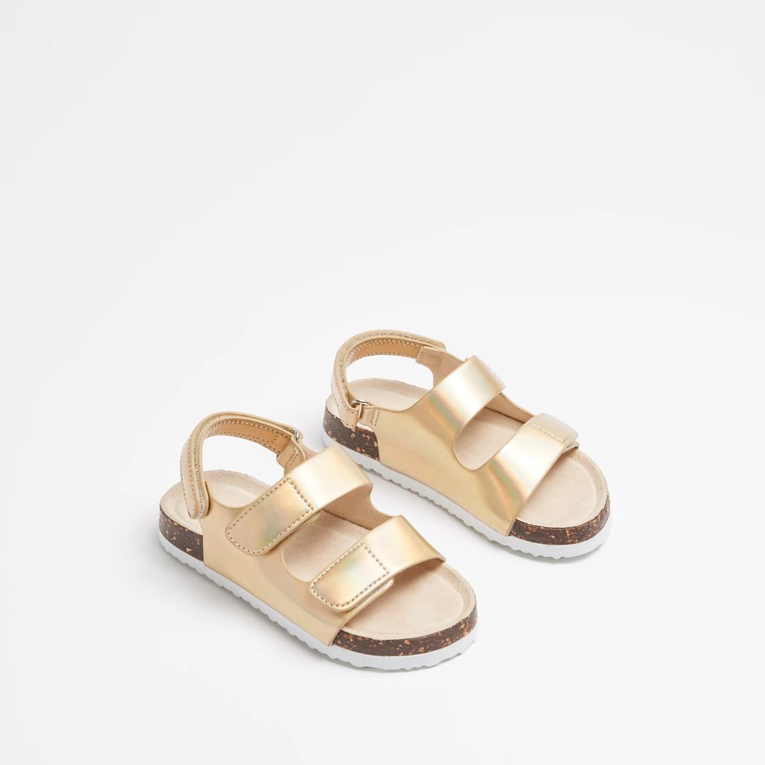 Kids Moulded Cork Sandals - Gold Metal | Target Australia