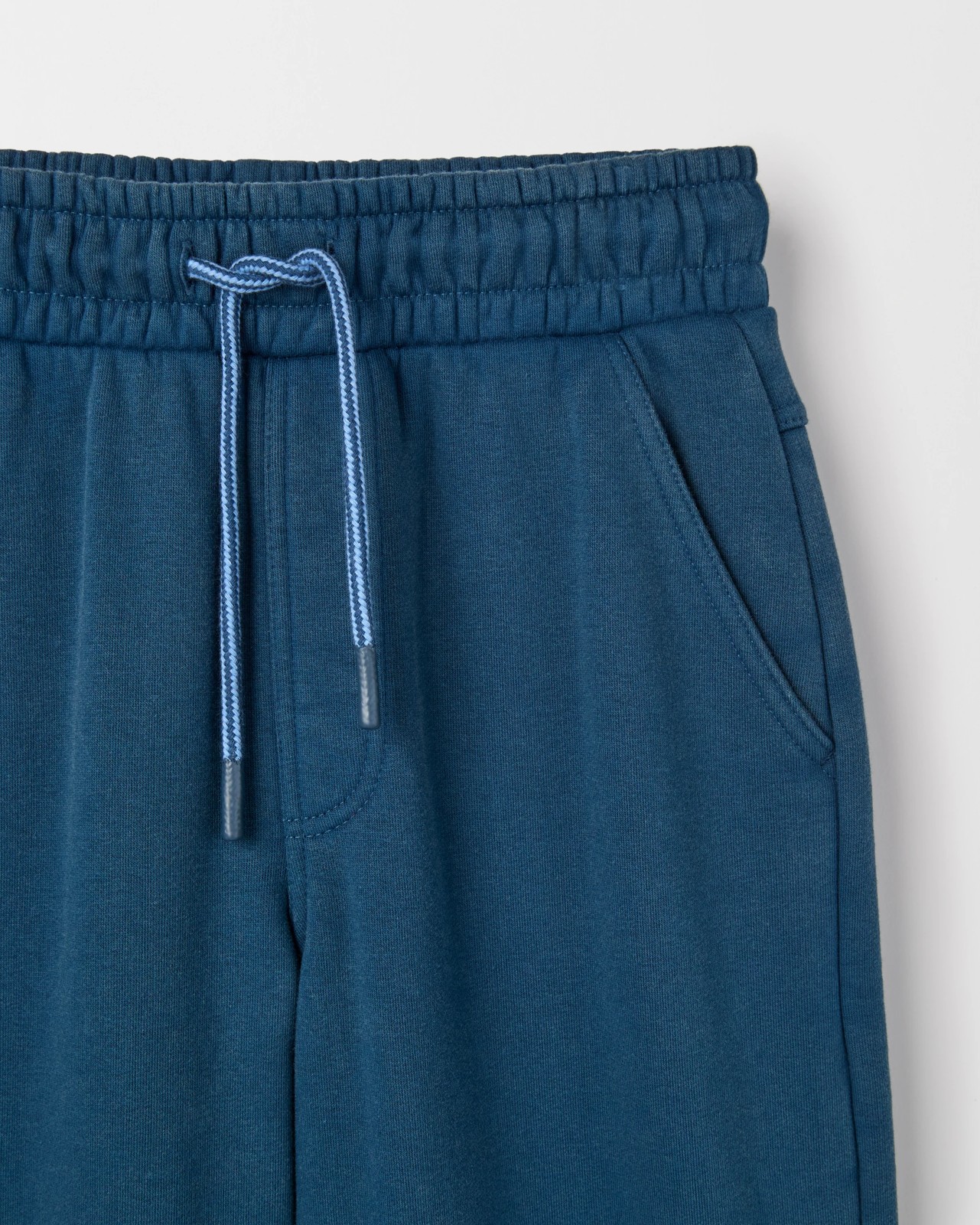 Australian Cotton Blend Heavyweight Wide Leg Trackpants - Blue 2 of 2