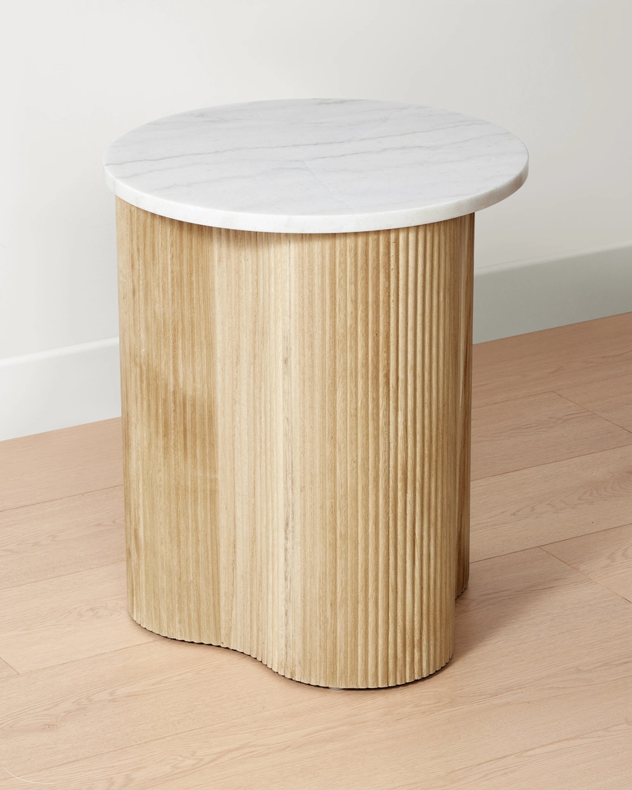 Anko Marble Ribbed Side Table 2 of 6